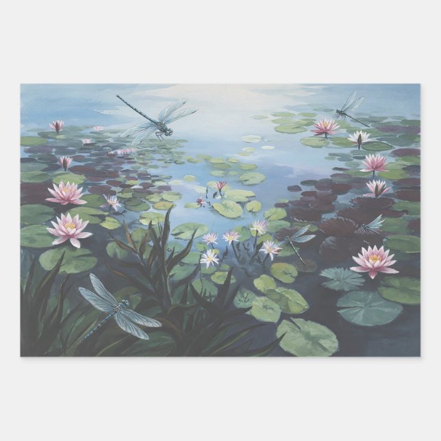 Lily Pond Series 1 Wrapping Paper Sheets (Front)
