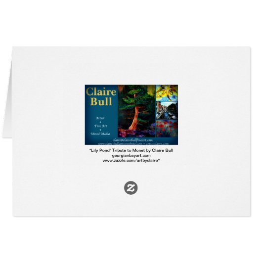 Lily Pond Tribute to Monet (Back Horizontal)