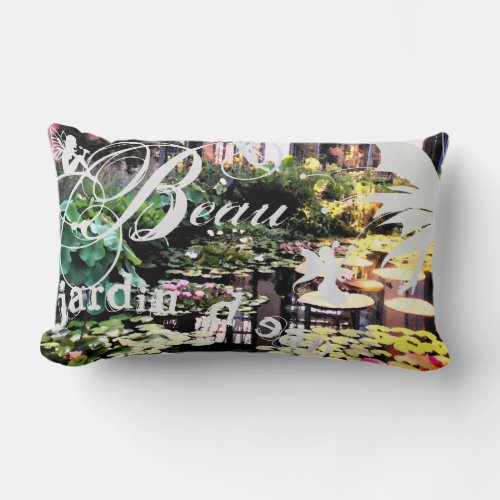 Lily Pond Watercolor Fairyland Throw Pillow