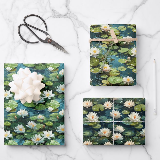 Lily Pond Wrapping Paper (Front)