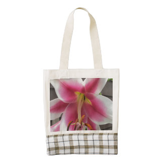Lily Red White Plant House Zazzle HEART Tote Bag