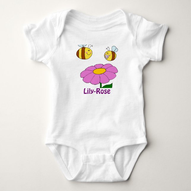 Lily-Rose Named baby girl gifts - personalized Bodysuit (Front)