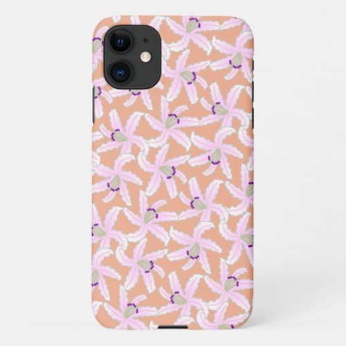 Lily salmon pink iPhone 11 case