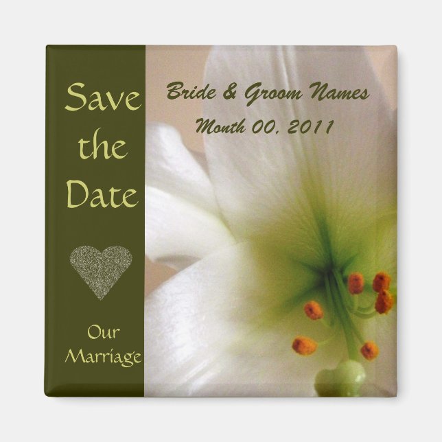 Lily Save The Date Magnet (Front)