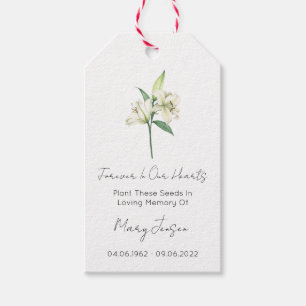 Lily Seed Packet Funeral Gift Tags