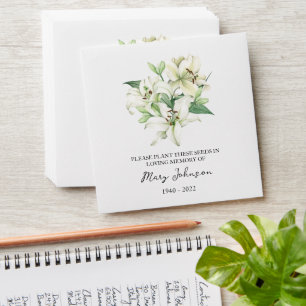 Lily Seed Packet Memorial Funeral Envelope