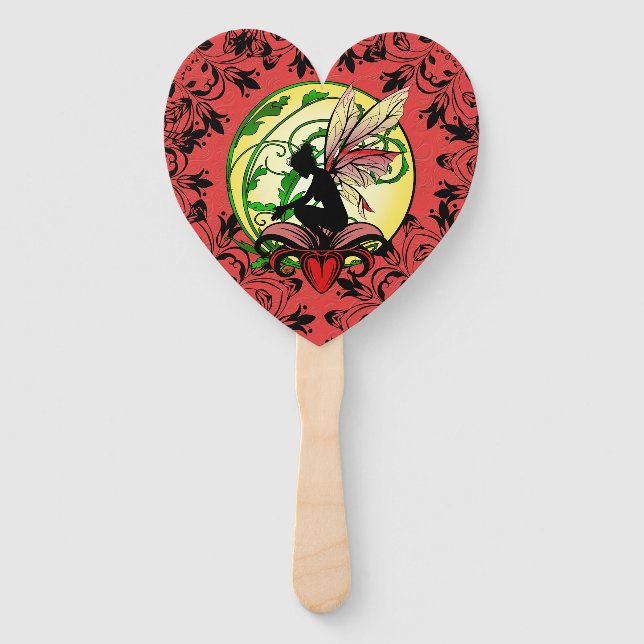 Lily Shadow Fairy Hand Fan (Front)