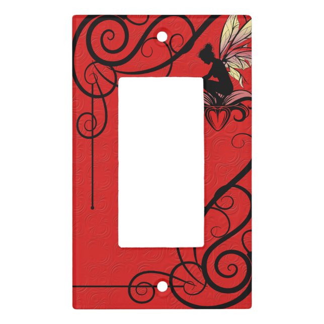 Lily Shadow Fairy Light Switch Cover (Front)