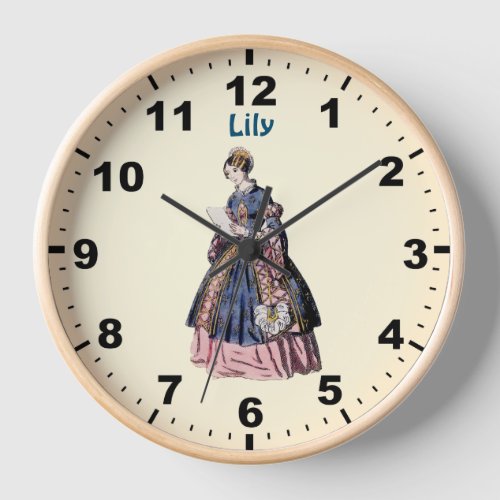 LILY  SPANISH COSTUME  Personalised Clock