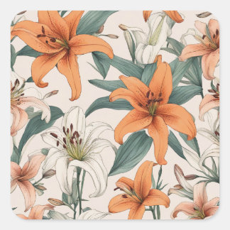 Lily Square Sticker