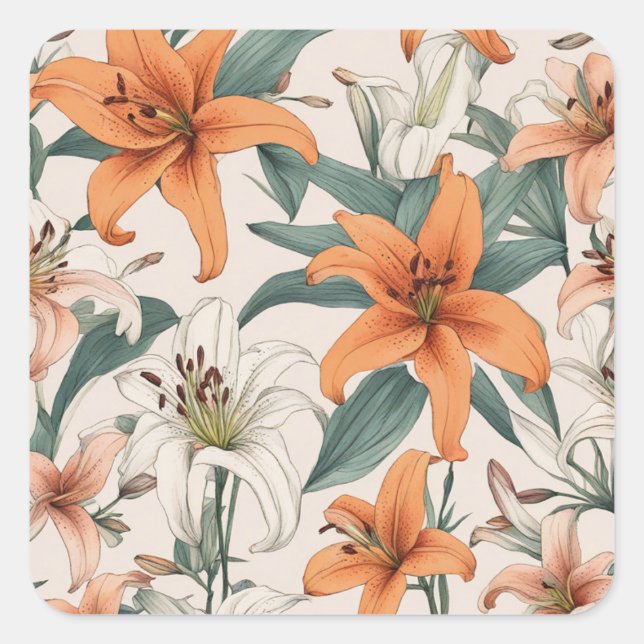 Lily Square Sticker (Front)