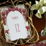 Lily Table Numbers Vintage Art Nouveau Wedding<br><div class="desc">Calla Lily Art Nouveau Vintage wedding table numbers by Alphonse Mucha in a floral, romantic, and whimsical design. Victorian flourishes complement classic art deco fonts. Please enter your custom information, and you're done. If you wish to change the design further, click the blue "Customize It" button. Thank you so much...</div>