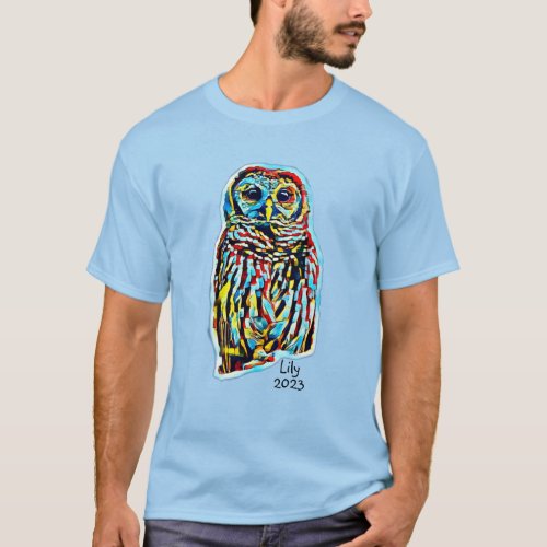 Lily the OwlWatch Owl  _ Jun 23 2023 Arty Color T_Shirt