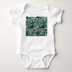 Lily Valley Seamless Pattern Background Baby Bodysuit