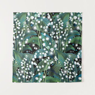Lily Valley Seamless Pattern Background Tapestry