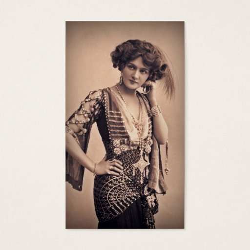 Customizable Lily Vintage Movie Star Business Card Template