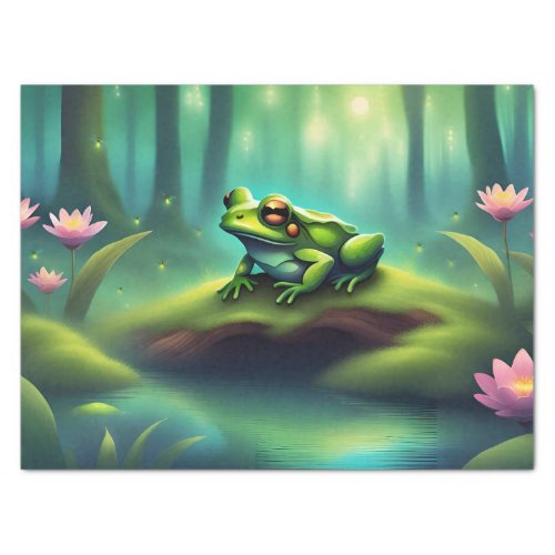 Lilypad Frog Cotagecore Decoupage Tissue Paper