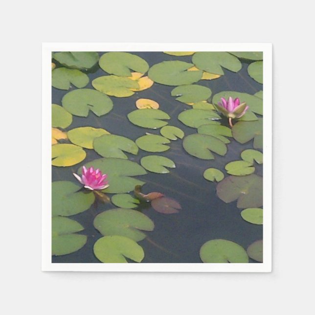 Lilypad Pond Painting Monet Napkins (Front)