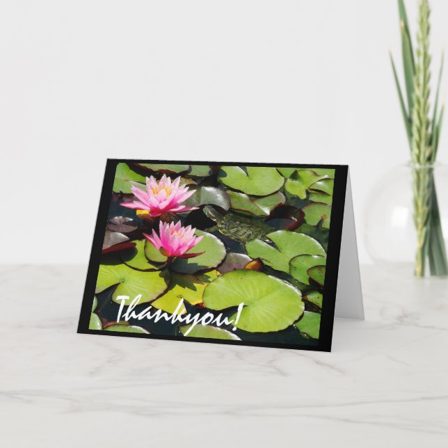 Lilypad Turtle Thankyou Card (Front)