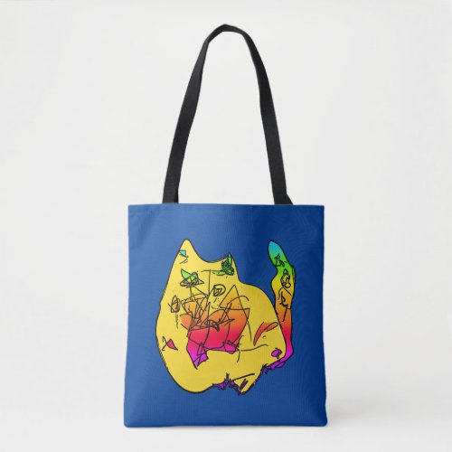 Lilys Abstract Cat Tote Bag
