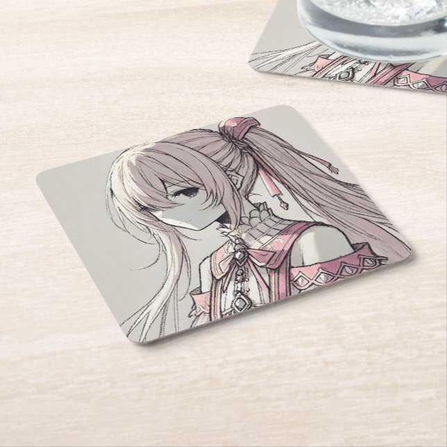 Lily's Daily 002 Square Paper Coaster (Angled)