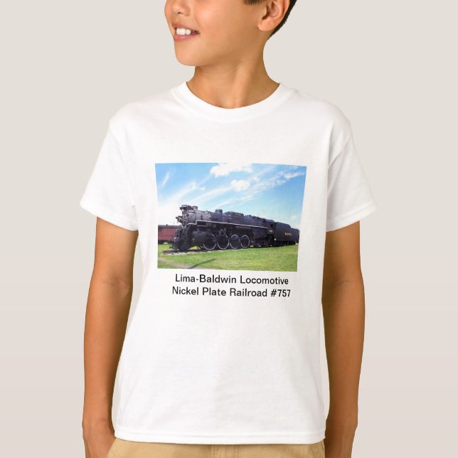 Lima-Baldwin Locomotive Nickel Plate Railroad #757 T-Shirt (Front)