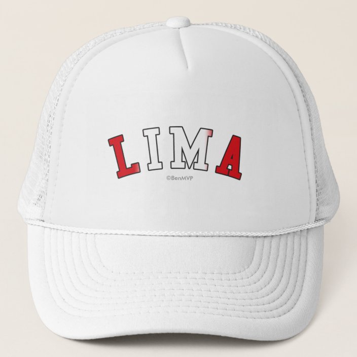 Lima in Peru National Flag Colors Hat