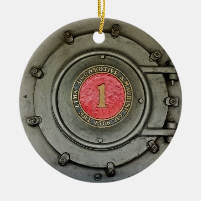 Lima Locomotive Ceramic Ornament (Front)