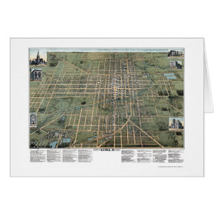 Lima, OH Panoramic Map - 1892