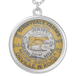 Lima Ohio Sunnydale Milk Cap Vintage Jewelry Charm