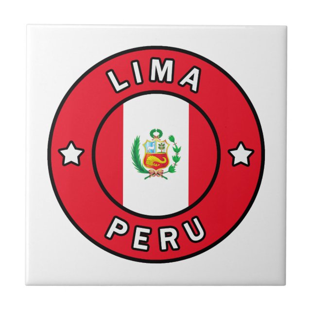 Lima Peru Ceramic Tile (Front)