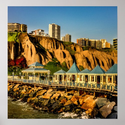 Lima Peru Coastal Scene Photo Poster