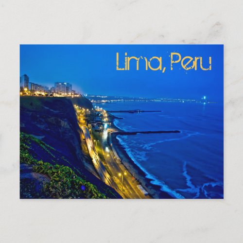 Lima Peru Miraflores District SA Postcard