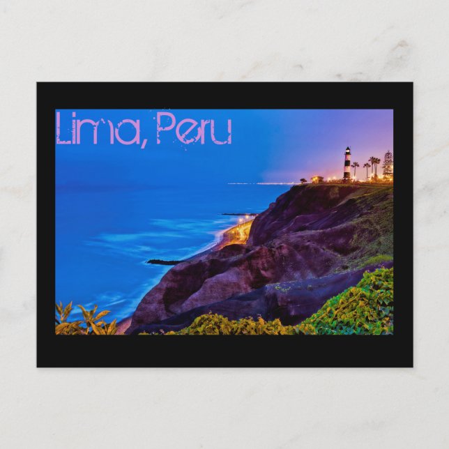 Lima, Peru, Miraflores District, S.A. Postcard (Front)