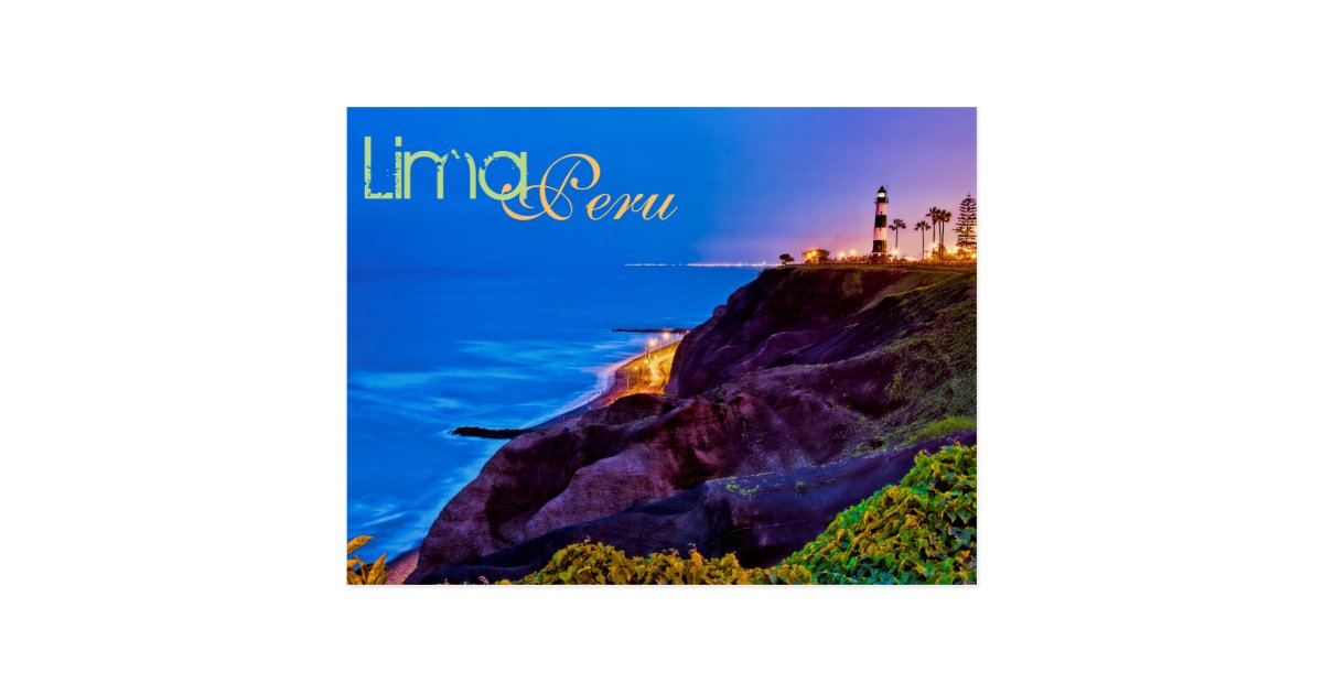 Lima Peru Miraflores District S A Postcard Zazzle Com