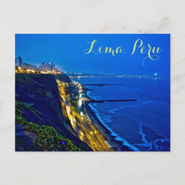 Lima, Peru, Miraflores District, S.A. Postcard (Front)