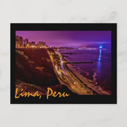 Lima Peru Miraflores District SA Postcard