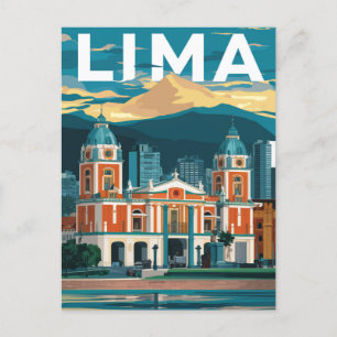 Lima, Peru Plaza Mayor Postcard
