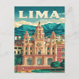 Lima, Peru Plaza Mayor Stylist Postcard