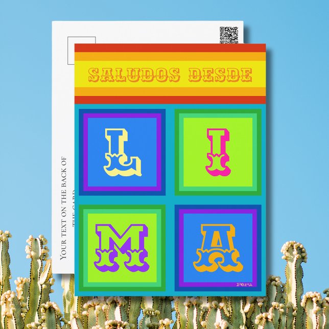 Lima Peru serape color holiday Postcard (Creator Uploaded)