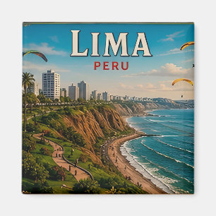 🧲 Lima Peru Travel Keepsake For Vacation Memories Magnet