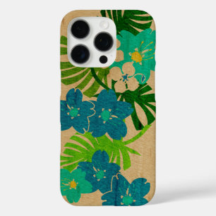Limahuli Garden Hawaiian Faux Wood Turq iPhone 16 Pro Case