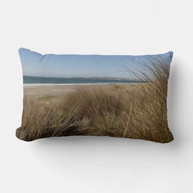 Limantour Beach at Point Reyes National Seashore I Lumbar Pillow (Front)