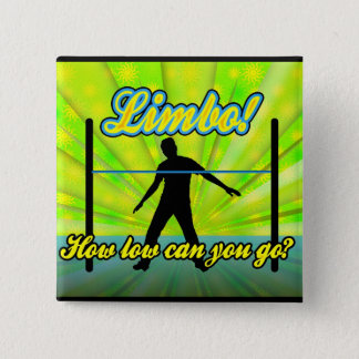 Limbo, Colorful Neon Party Pinback Button