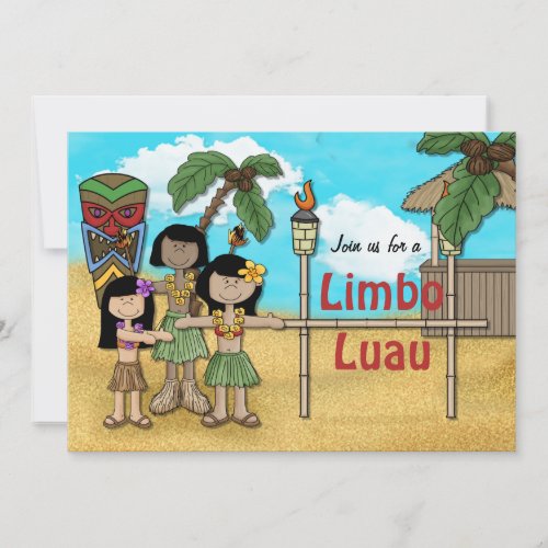 Limbo Luau Birthday Party Invitation