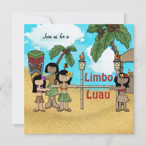 Limbo Luau Birthday Party Invitation