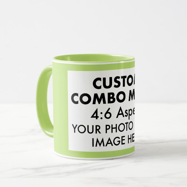 Lime 4:6 Landscape Photo Frame Custom Combo Mug (Front Left)