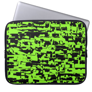 Lime Abstract Crackle Laptop Sleeve