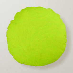 Lime Abstract Painting Art Round Pillow