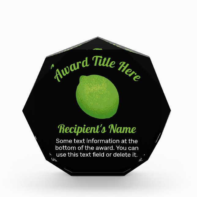 Lime Acrylic Award (Front)